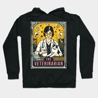 The Veterinarian Magician Cat Funny Tarot Card Pun Horoscope Hoodie